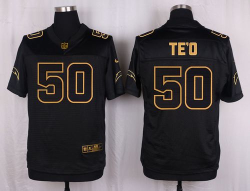 Manti Te'o Los Angeles Chargers black Gold Collection jersey