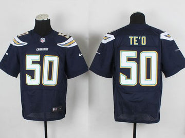 Manti Te'o Los Angeles Chargers navy Elite jersey