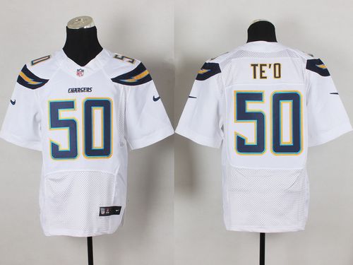 Manti Te'o Los Angeles Chargers white Elite jersey