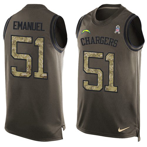 Kyle Emanuel Los Angeles Chargers green Salute To Service jersey