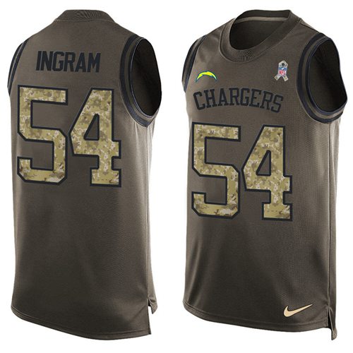Melvin Ingram Los Angeles Chargers green Salute To Service jersey