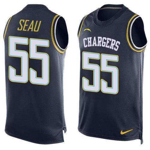 Junior Seau Los Angeles Chargers navy jersey