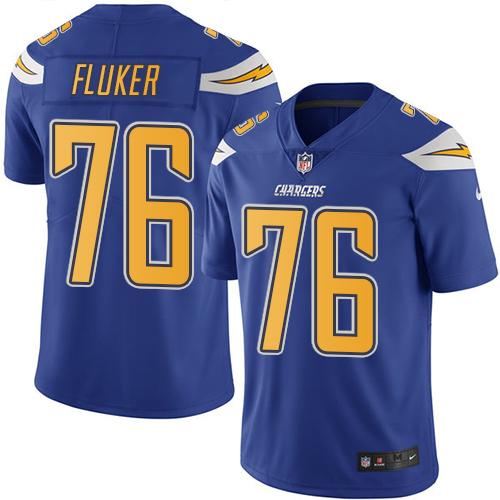 DJ Fluker Los Angeles Chargers blue jersey