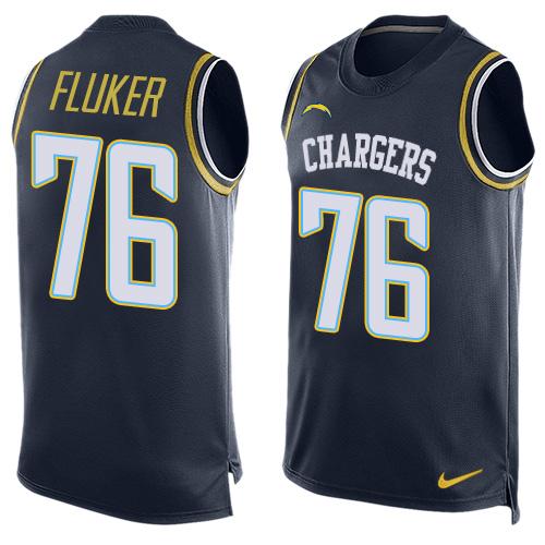 DJ Fluker Los Angeles Chargers navy jersey