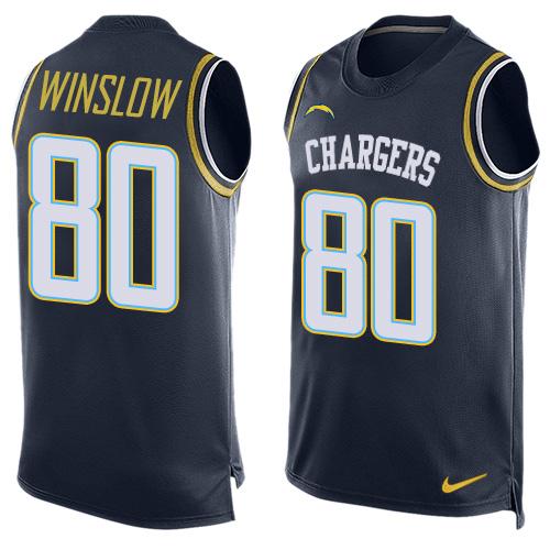 Kellen Winslow Los Angeles Chargers navy jersey