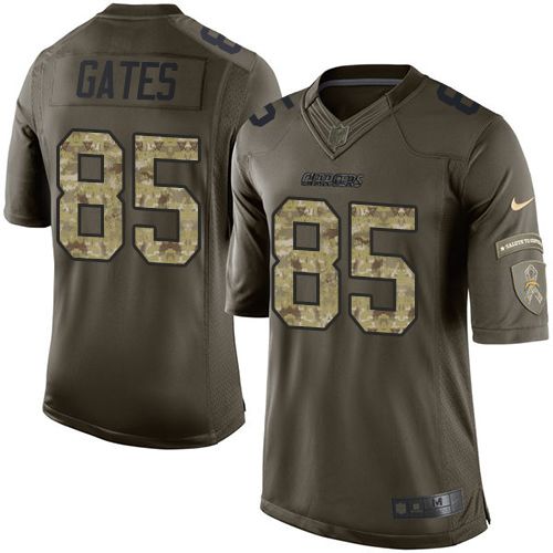 Antonio Gates Los Angeles Chargers green Salute To Service jersey
