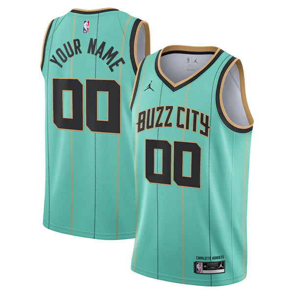 Custom Charlotte Hornets teal jersey