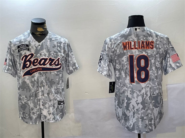 Caleb Williams Chicago Bears camo Salute To Service jersey
