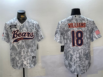 Caleb Williams Chicago Bears camo Salute To Service jersey
