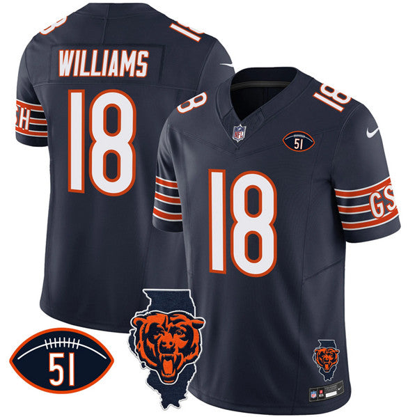 Caleb Williams Chicago Bears navy jersey