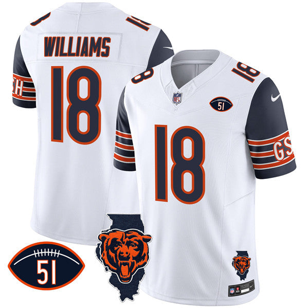 Caleb Williams Chicago Bears white jersey
