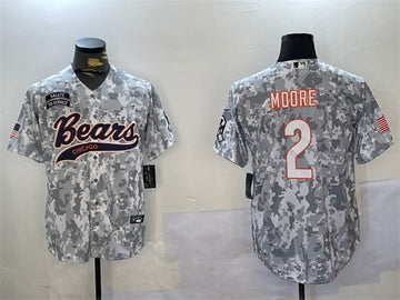 DJ Moore Chicago Bears camo Salute To Service jersey