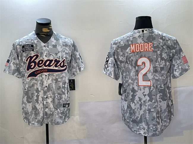 DJ Moore Chicago Bears camo Salute To Service jersey