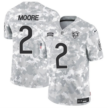 DJ Moore Chicago Bears camo Salute To Service jersey