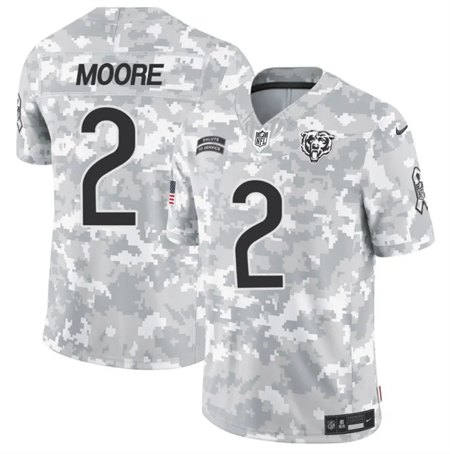DJ Moore Chicago Bears camo Salute To Service jersey