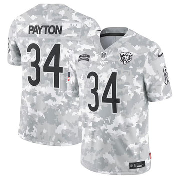 Walter Payton Arctic Chicago Bears camo Salute To Service jersey