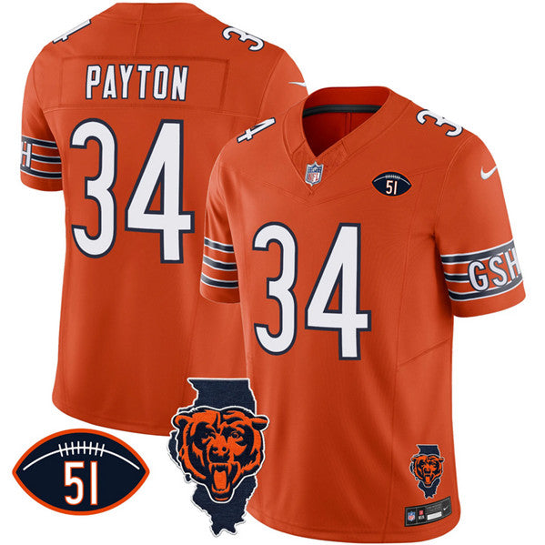 Walter Payton Chicago Bears orange jersey