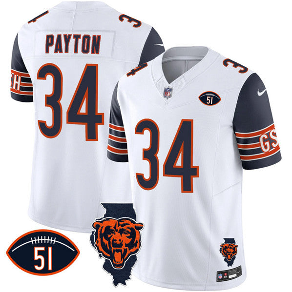Walter Payton Chicago Bears white jersey