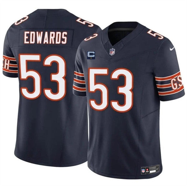 TJ Edwards Chicago Bears navy jersey