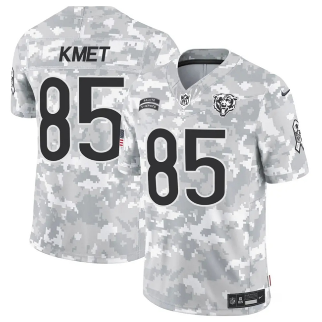Cole Kmet Chicago Bears camo Salute To Service jersey