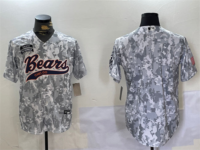 Custom Chicago Bears camo Salute To Service jersey
