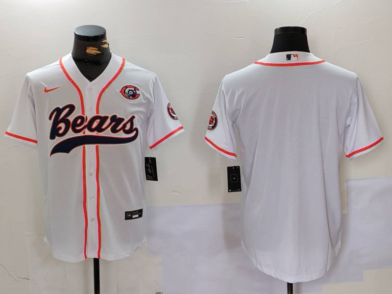 Custom Chicago Bears white jersey