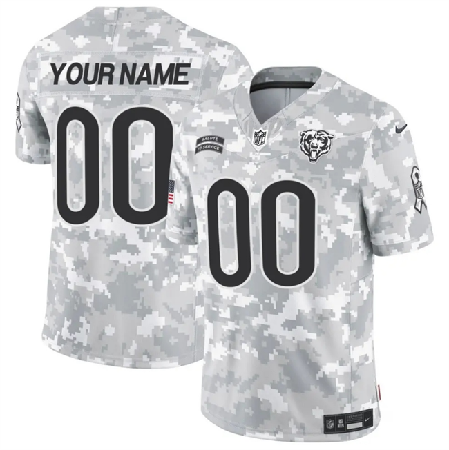 Custom Chicago Bears camo Salute To Service jersey
