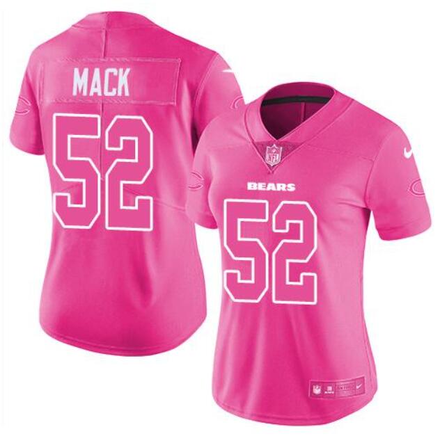 Custom Chicago Bears pink Fashion jersey