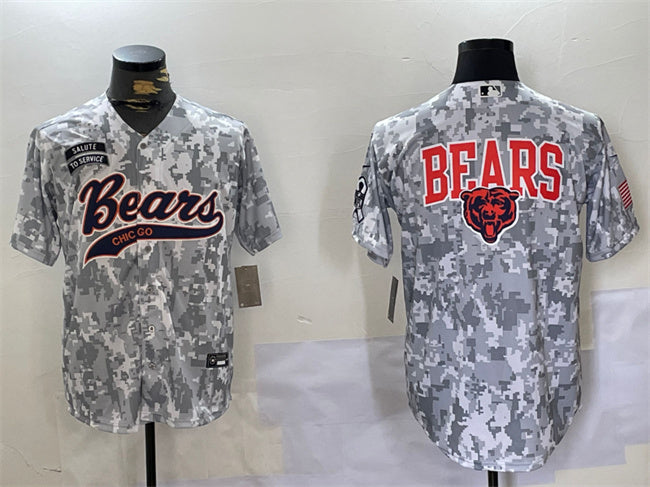 Team Big Logo Chicago Bears camo Salute To Service jersey