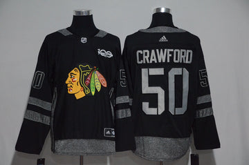 Corey Crawford Chicago Blackhawks black jersey