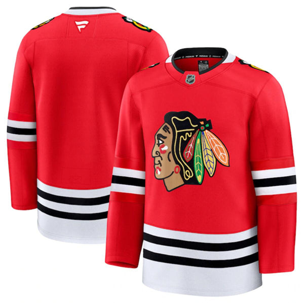 Custom Chicago Blackhawks red Home jersey