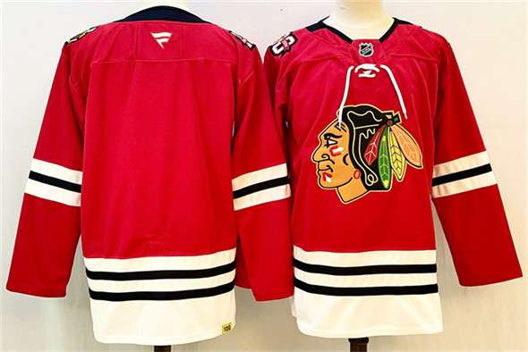 Custom Chicago Blackhawks red Home jersey