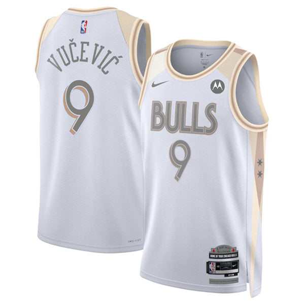 Nikola Vucevic Chicago Bulls white City Edition jersey