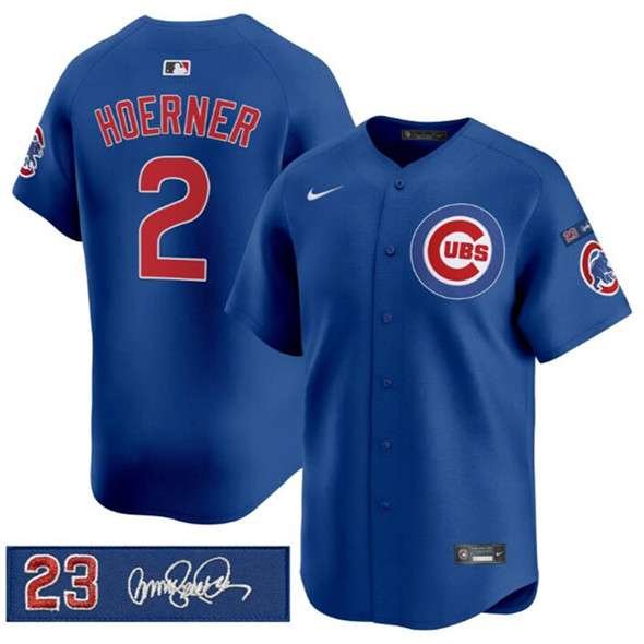 Nico Hoerner Chicago Cubs royal jersey