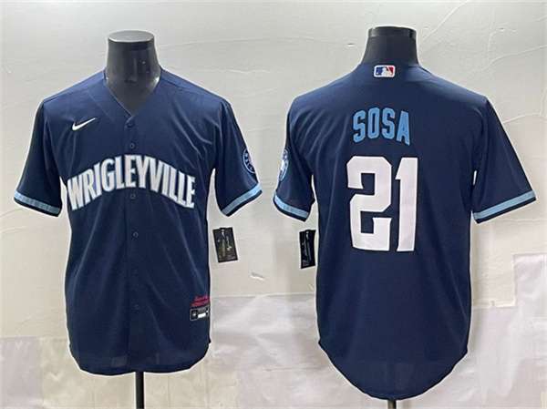 Sammy Sosa Chicago Cubs navy City Connect jersey