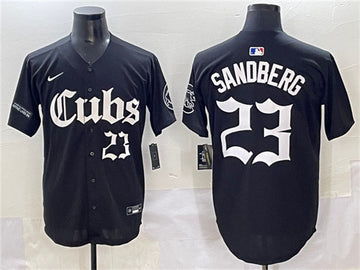 Ryne Sandberg Chicago Cubs black jersey
