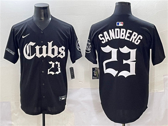Ryne Sandberg Chicago Cubs black jersey