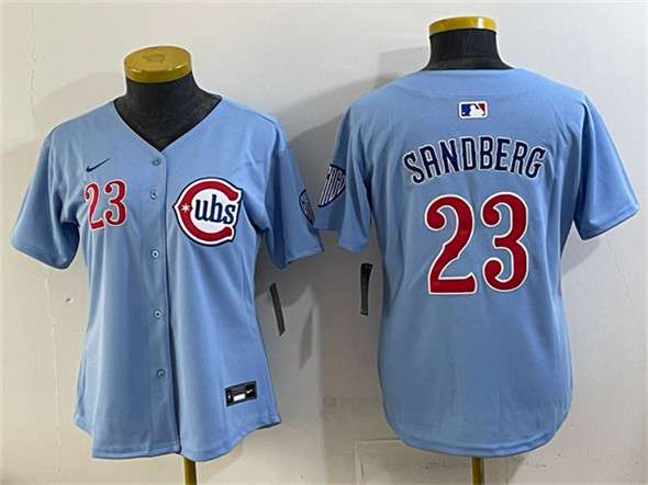 Ryne Sandberg Chicago Cubs blue jersey