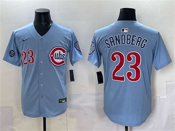 Ryne Sandberg Chicago Cubs blue jersey
