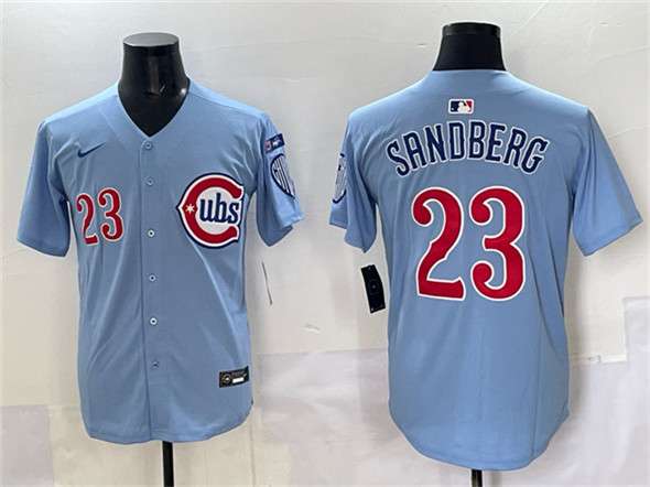 Ryne Sandberg Chicago Cubs blue jersey