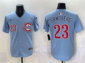 Ryne Sandberg Chicago Cubs blue jersey