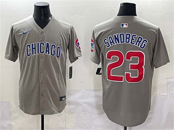 Ryne Sandberg Chicago Cubs gray jersey