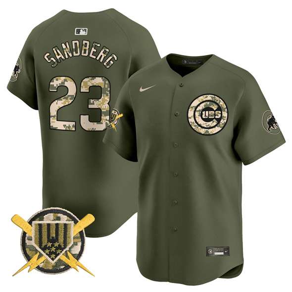 Ryne Sandberg Chicago Cubs green jersey