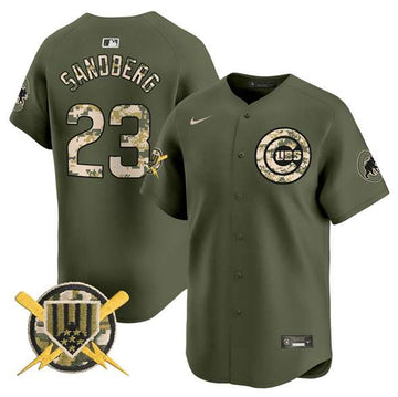 Ryne Sandberg Chicago Cubs green jersey