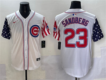 Ryne Sandberg Chicago Cubs white jersey