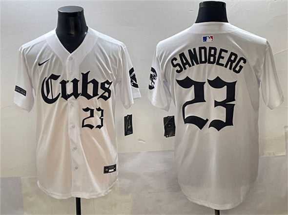 Ryne Sandberg Chicago Cubs white jersey
