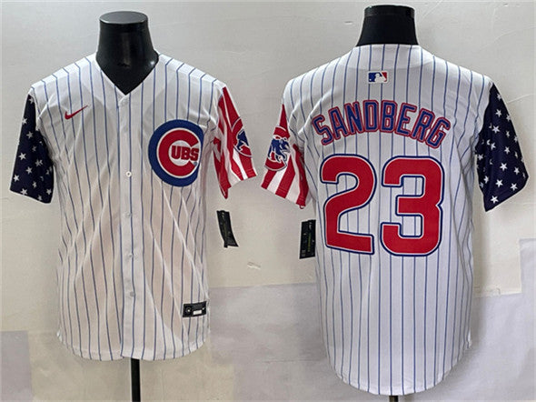 Ryne Sandberg Chicago Cubs white jersey