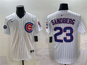 Ryne Sandberg Chicago Cubs white jersey
