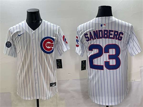 Ryne Sandberg Chicago Cubs white jersey