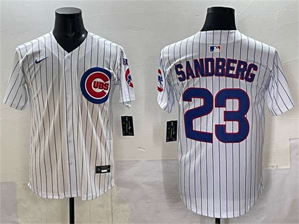Ryne Sandberg Chicago Cubs white jersey